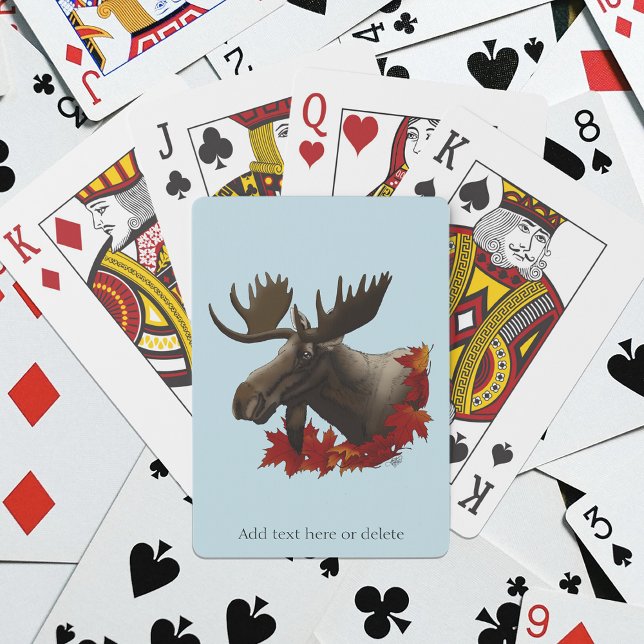 Moose Red Maple Leaves  Playing Cards (Creator Uploaded)