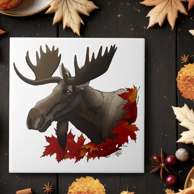 Moose Red Maple Leaves Tile (Creator Uploaded)