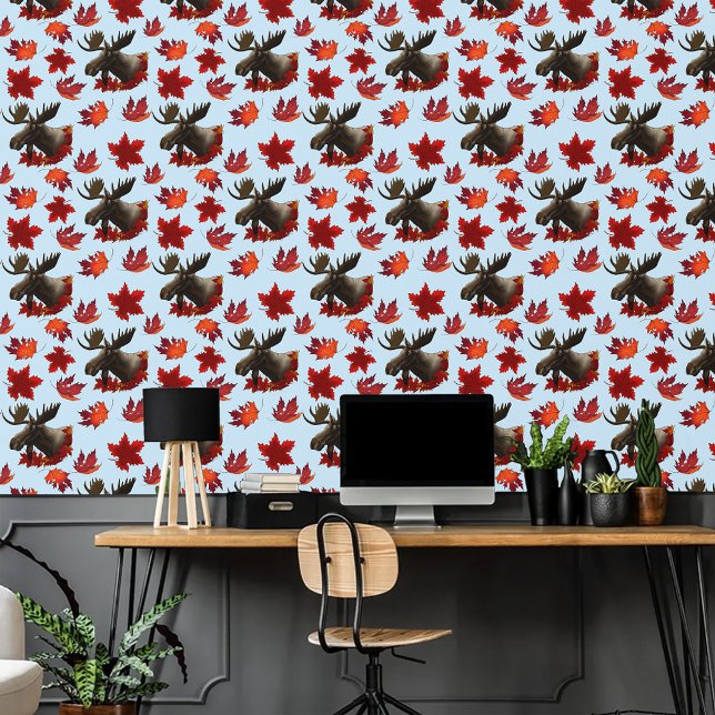 Moose Red Maple Leaves  Wallpaper (Creator Uploaded)