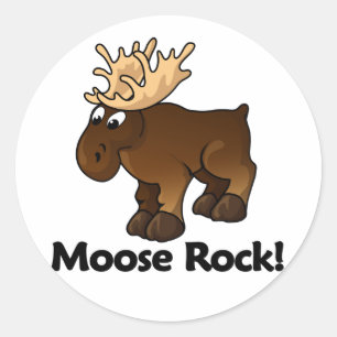 Moose Rock! Classic Round Sticker