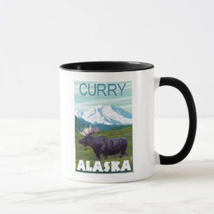 Moose Scene - Curry, Alaska Mug