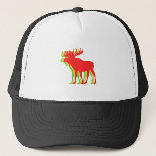 Moose  shadow colors - Choose background color Trucker Hat