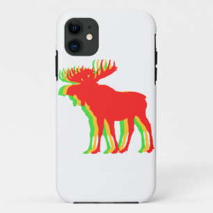 Moose shadow colours - Choose background colour iPhone 11 Case