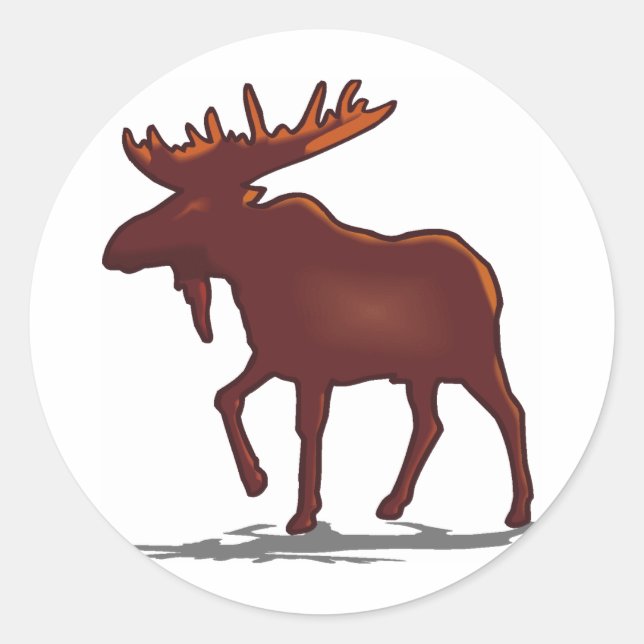 Moose Shirts and Gifts 129 Classic Round Sticker (Front)