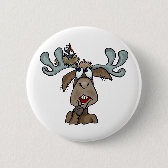 Moose Shirts and Gifts 65 2 Inch Round Button (Front)