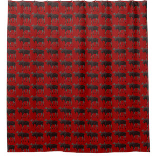 Moose Shower Curtains Custom Canada Wildlife Decor