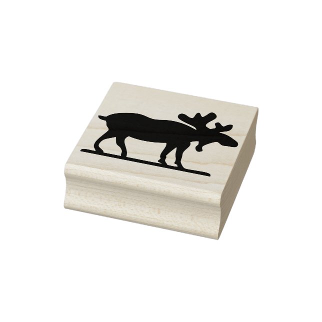 moose silhouette art stamp (Stamp)