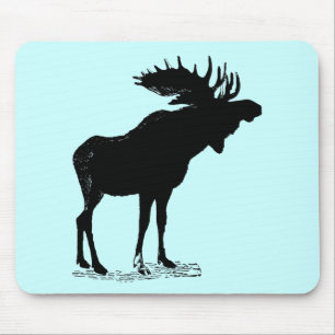 Moose Silhouette Mouse Pad
