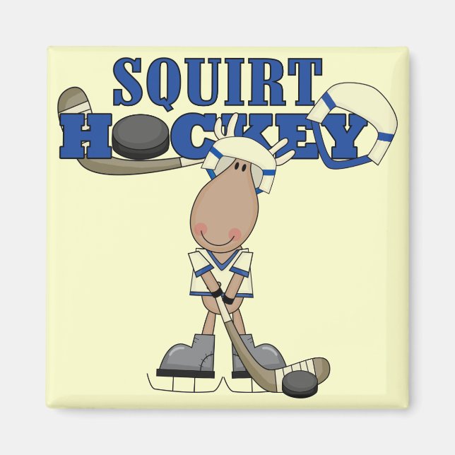 Moose Squirt Hockey Tshirts and Gifts Magnet (Front)
