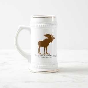 Moose Stein-Walden, Henry David Thoreau Quote Beer Stein