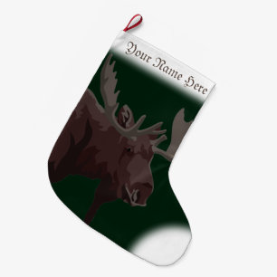 Moose Stocking Moose Christmas Stocking Custom