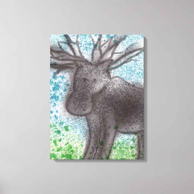 Moose Stretched Canvas Print (Front)
