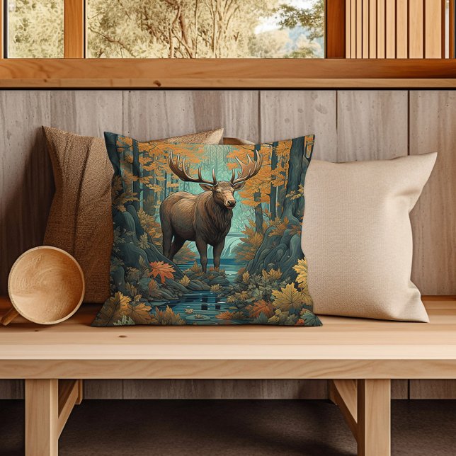 Moose Throw Pillow (Creator Uploaded)