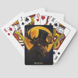 Moose Top Hat Gothic Surreal Playing Cards