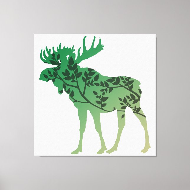 Moose Tree Canvas Print (Front)