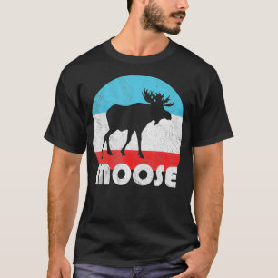 Moose Vintage Retro Silhouette Gift  T-Shirt