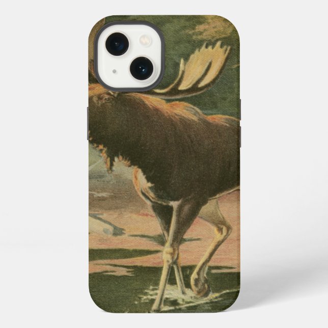 Moose Walking in Water iPhone Case (Back)