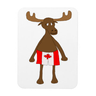 Moose wearing Canadian boxers Magnet