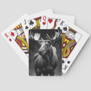Moose Wildlife Majestic Nature Life Art Poster Playing Cards