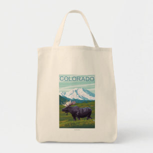 Moose with MountainColorado Tote Bag