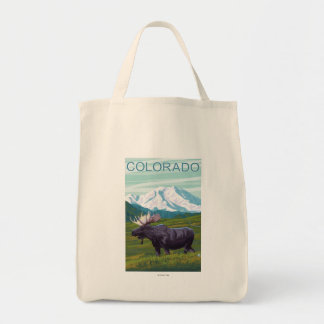 Moose with MountainColorado Tote Bag