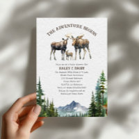 Moose Woodland Adventure Neutral Baby Shower