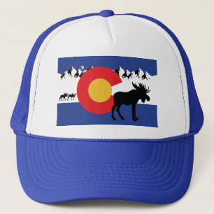 MOOSESin--Colorado-Flag Trucker Hat