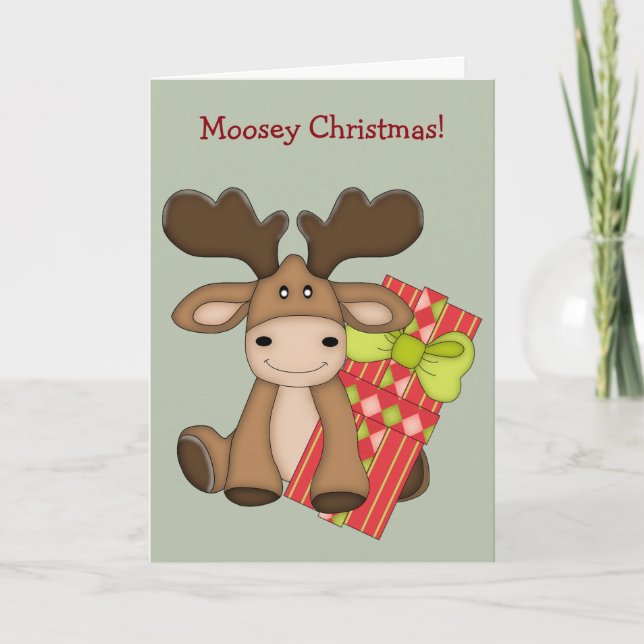 Moosey Christmas Holiday Card (Front)
