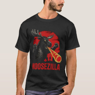 Moosezilla Moose Godzilla T-Shirt