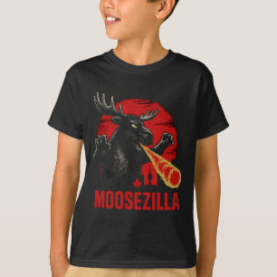 Moosezilla Moose Godzilla T-Shirt