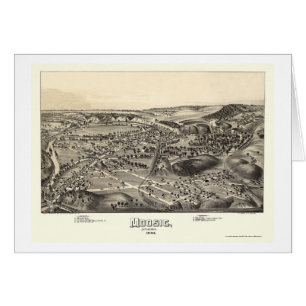 Moosic, carte panoramique de PA - 1892