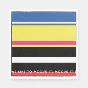 Moosicians Colourfully Funny Birthday Party Napkin