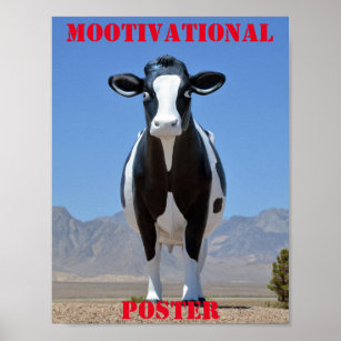 MOOtivational Poster Funny Cow Motivational Humour
