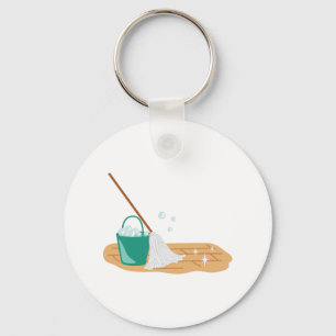 Mop & Bucket Keychain