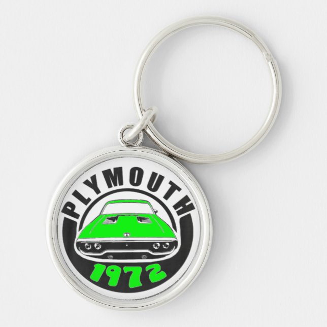 Mopar - 1972 Plymouth Roadrunner Limelight Green Keychain (Front)