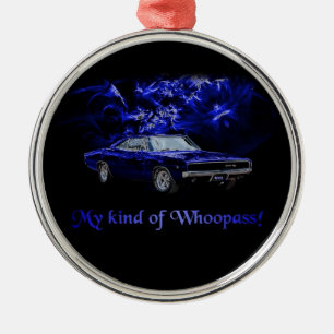 Mopar: '68 Charger - Ready to WhoopAss! Metal Ornament