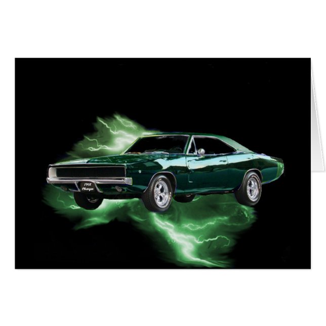Mopar: '68 Dodge Charger with green lightning (Front Horizontal)