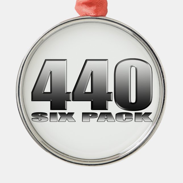 Mopar Dodge 440 Six Pack Metal Ornament (Front)