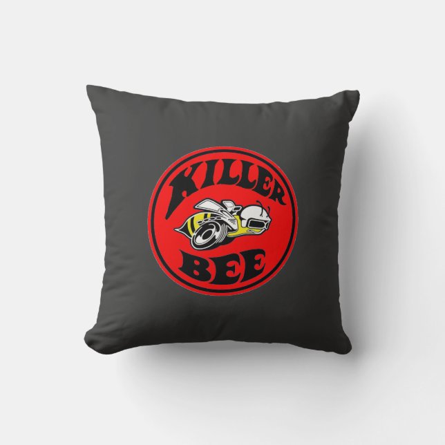 Mopar - Super Bee - Killer Bee - Red Throw Pillow (Front)