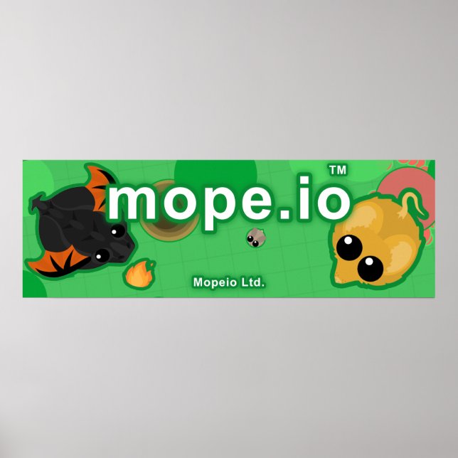 Mope.io official canvas poster (Front)