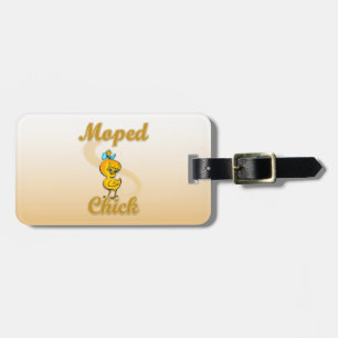 Moped Chick Luggage Tag