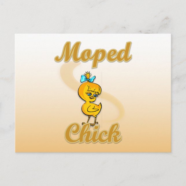 Moped Chick Postcard (Front)