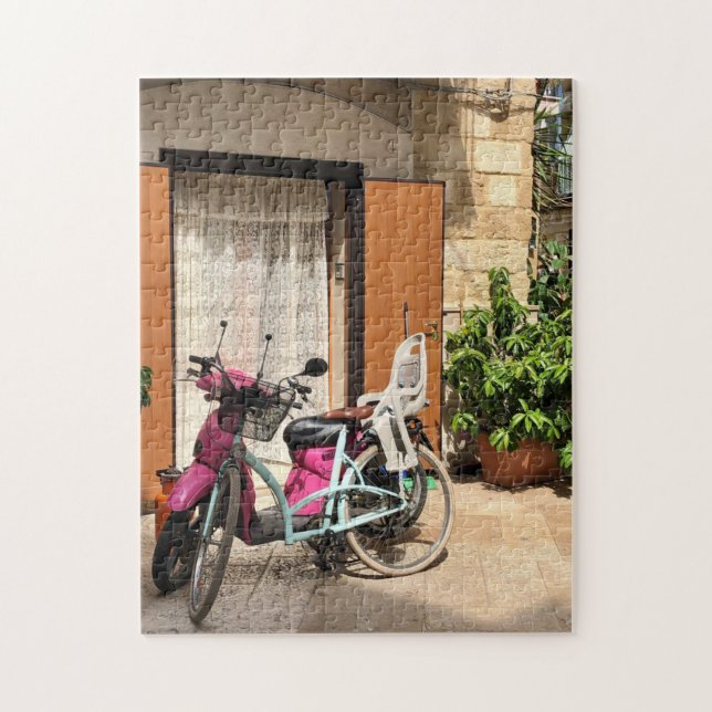 Moped in Bari, Italy Jigsaw Puzzle (Vertical)