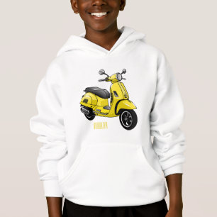 Moped motorcycle cartoon illustration