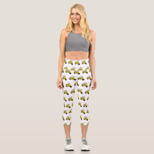 Moped motorcycle cartoon illustration capri leggings