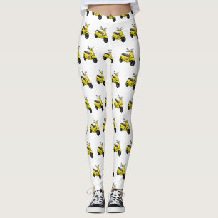 Moped motorcycle cartoon illustration leggings