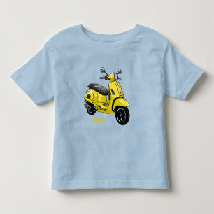 Moped motorcycle cartoon illustration toddler t-shirt