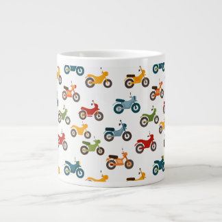 Mopeds in colours large coffee mug