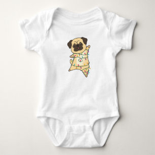 Mops Christmas Snow Winter Animals Dogs Baby Bodys Bodysuit