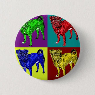 Mops Jack in 4 colors 2 Inch Round Button